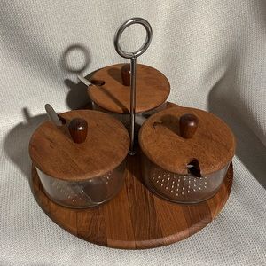 Danish Luthje Wood Med-Century Teak Serving Tray